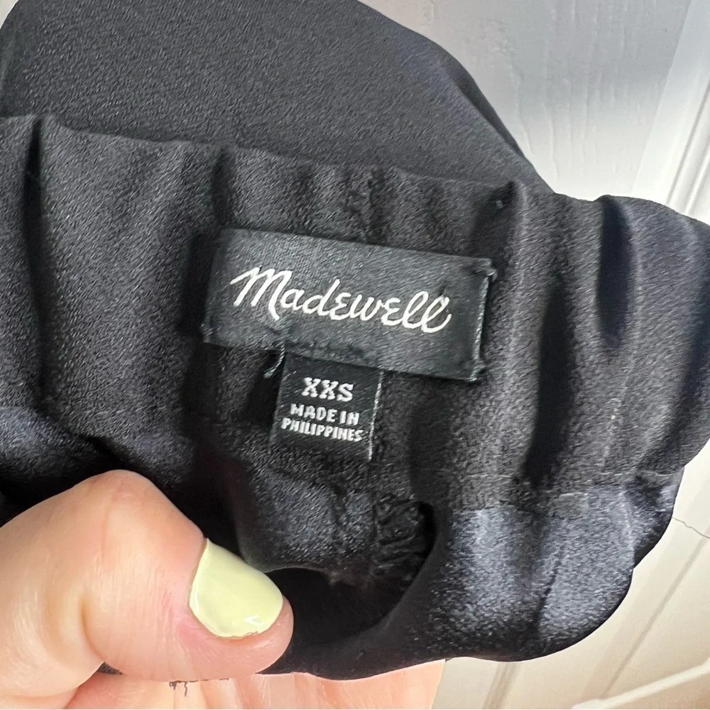 Madewell Womens 2XS Black Scalloped Edge Elastic Waist Pocket Short Shorts XXS 0